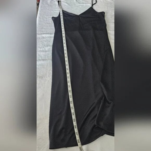 Vintage Guess Collection Black Slip Midi Dress Size 4 - Picture 7 of 8